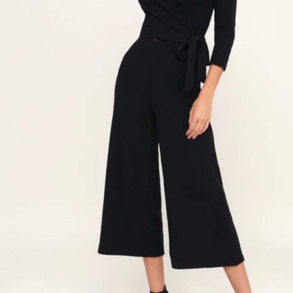 RIBBED CULOTTE PANTS